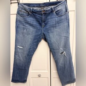 Lucky Brand Blue Distressed Boyfriend Jeans